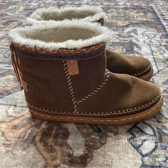 Laidbacklondon Crochet Ankle Boot Camel Suede Boots wool moccasins - Picture 7 of 8